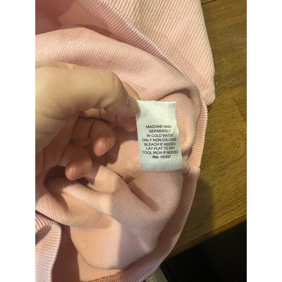 Proud Cheer Mom Sweatshirt Pullover Oversized Medium Pink Chicka-D Corded Crew - Picture 10 of 11